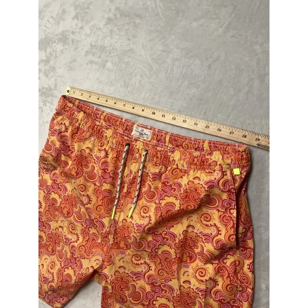 Psycho Bunny Swim Trunks Mens 3XL Paisley Lined Board Shorts Beach Pool
